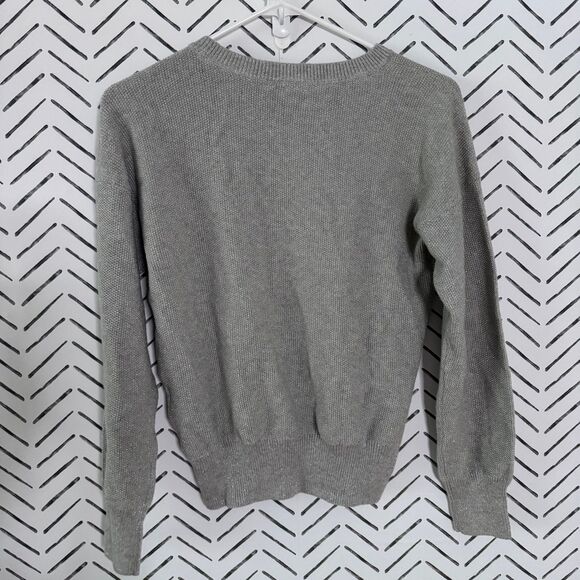 NWT Gap Kids Solid Slouchy Heather Grey Sparkle Crewneck Sweater Size XL - Picture 2 of 7